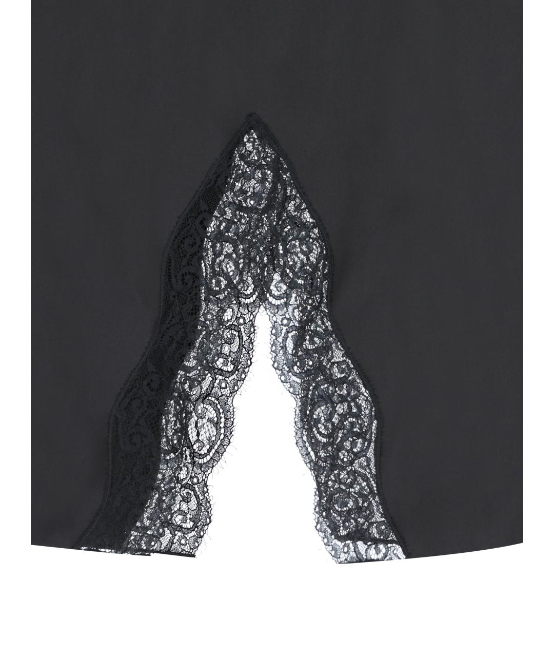 SAINT LAURENT Черная шелковая юбка миди, фото 4