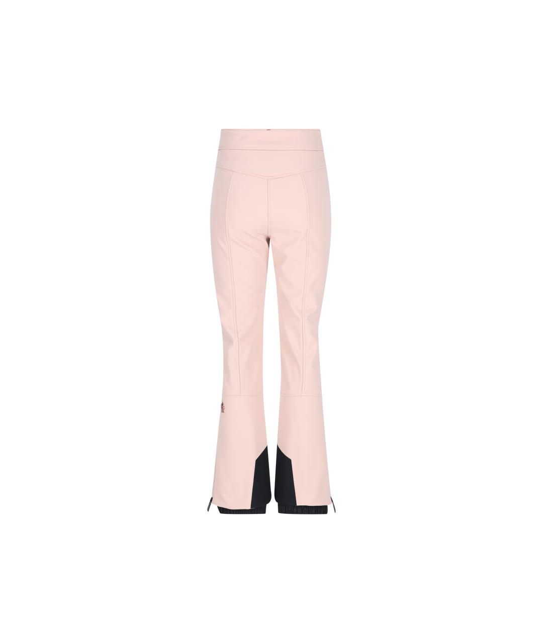 MONCLER GRENOBLE Розовые полиэстеровые спортивные брюки и шорты, фото 2