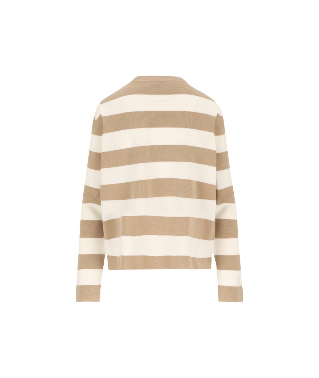MAX MARA Бежевый шерстяной джемпер / свитер, фото 2