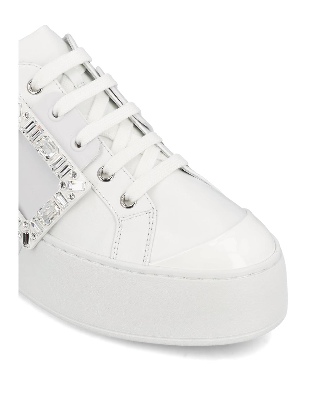 ROGER VIVIER Белые кожаные кеды, фото 4