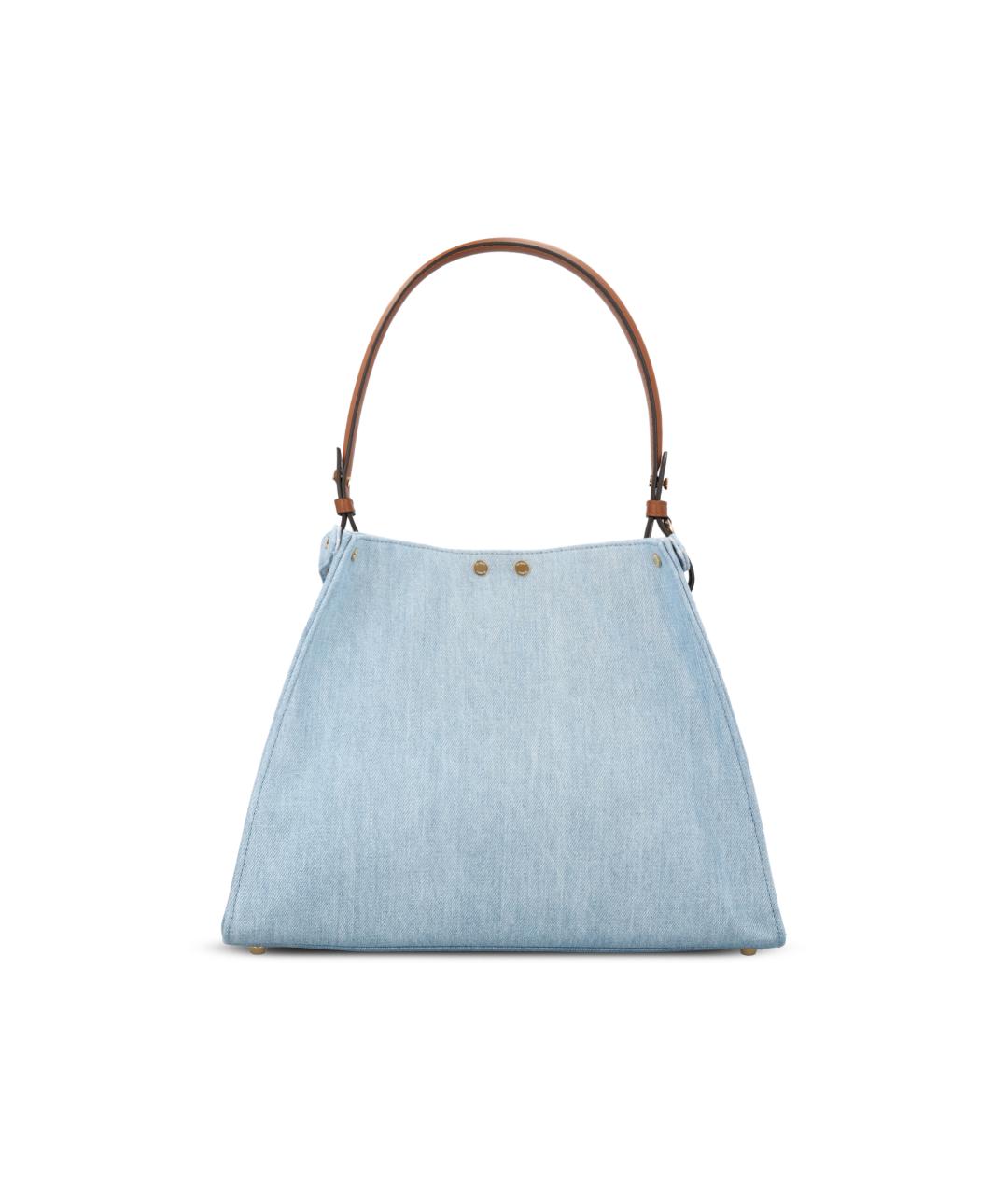 FENDI Голубая деним сумка тоут, фото 2