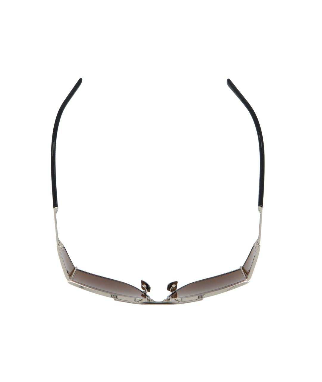 SAINT LAURENT Серебряные металлические солнцезащитные очки, фото 4