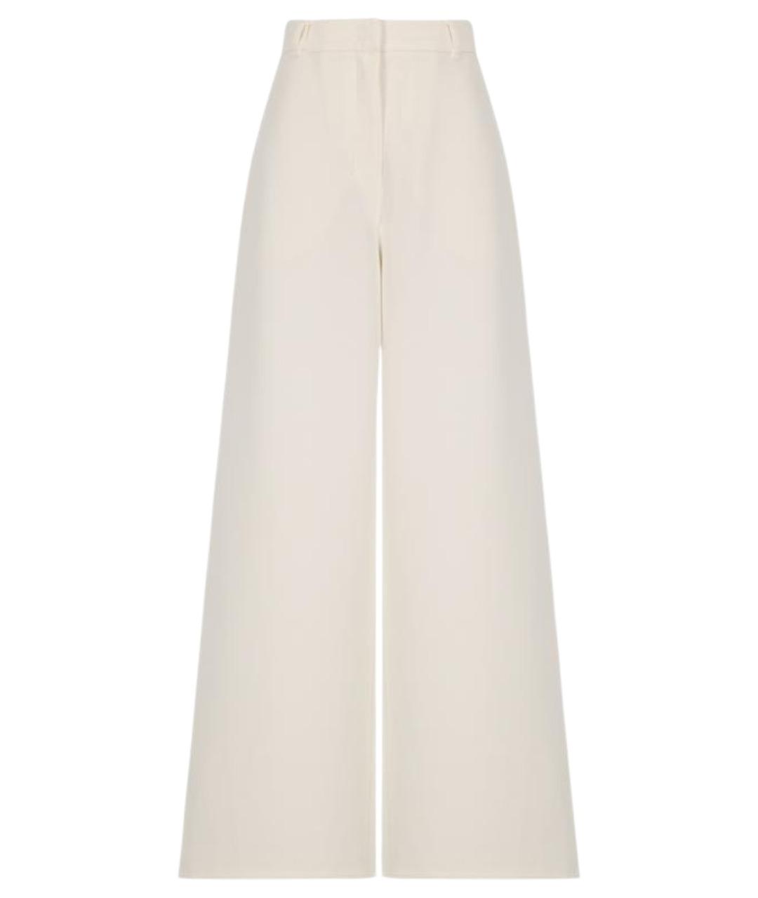 'S MAX MARA Белые хлопковые брюки широкие, фото 1