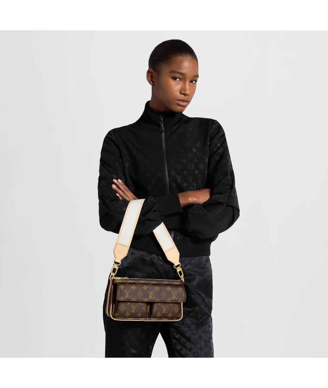 LOUIS VUITTON Коричневая сумка через плечо из канвы, фото 5