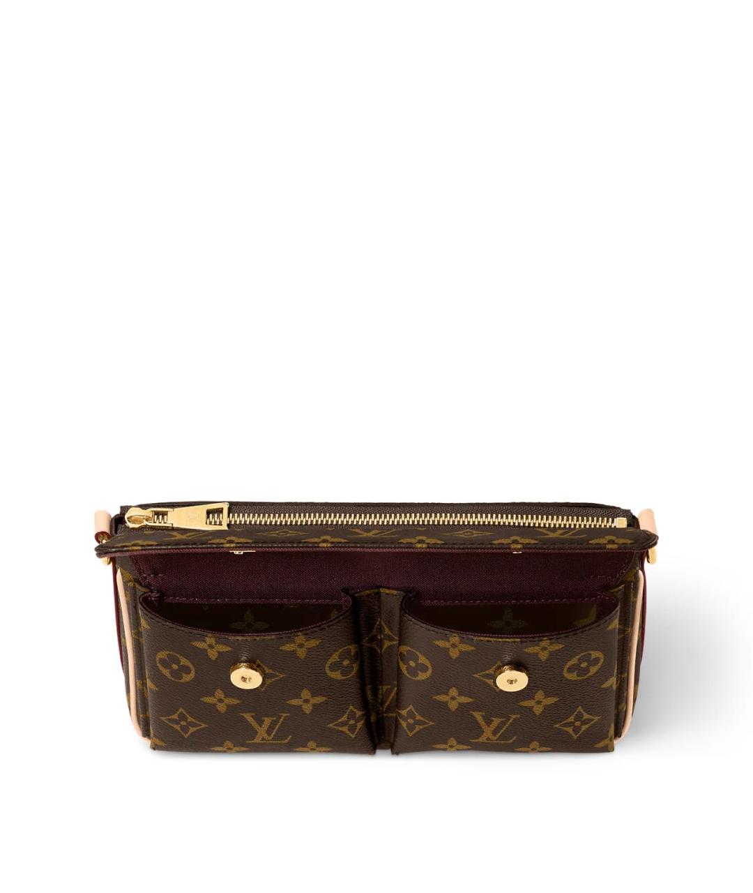 LOUIS VUITTON Коричневая сумка через плечо из канвы, фото 3