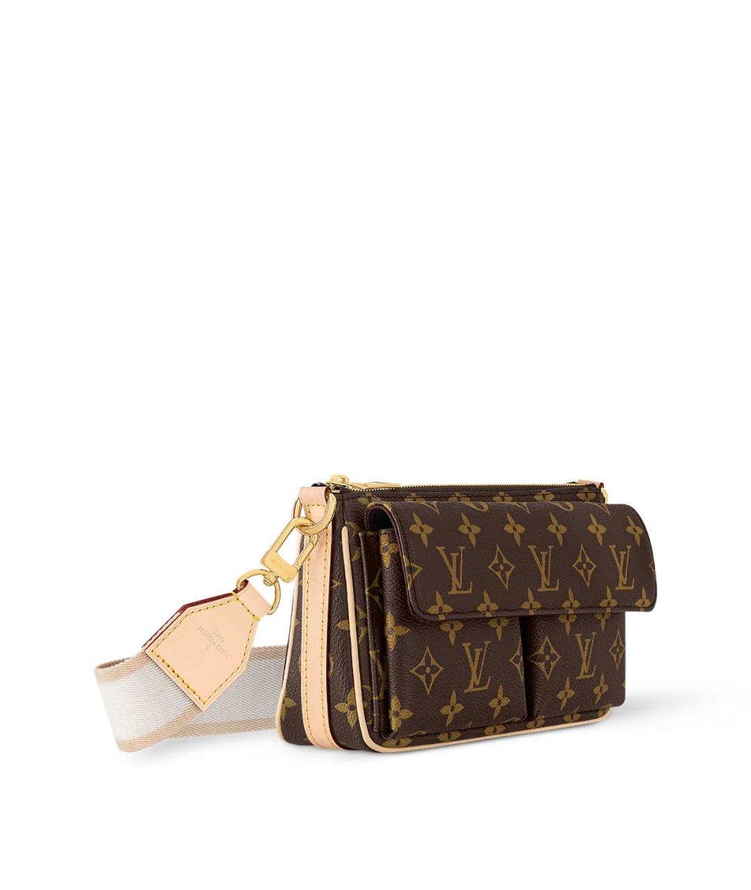LOUIS VUITTON Коричневая сумка через плечо из канвы, фото 2