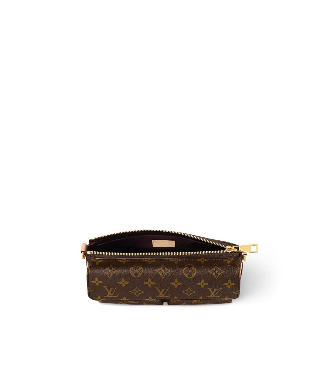 LOUIS VUITTON Коричневая сумка через плечо из канвы, фото 4