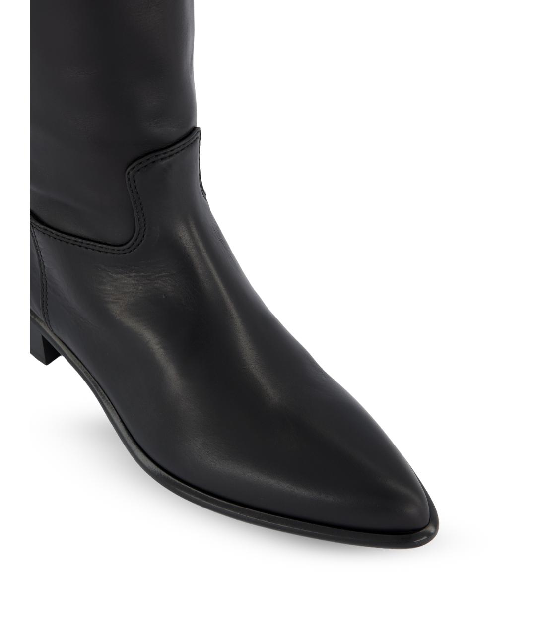 PRADA Черные кожаные сапоги, фото 4