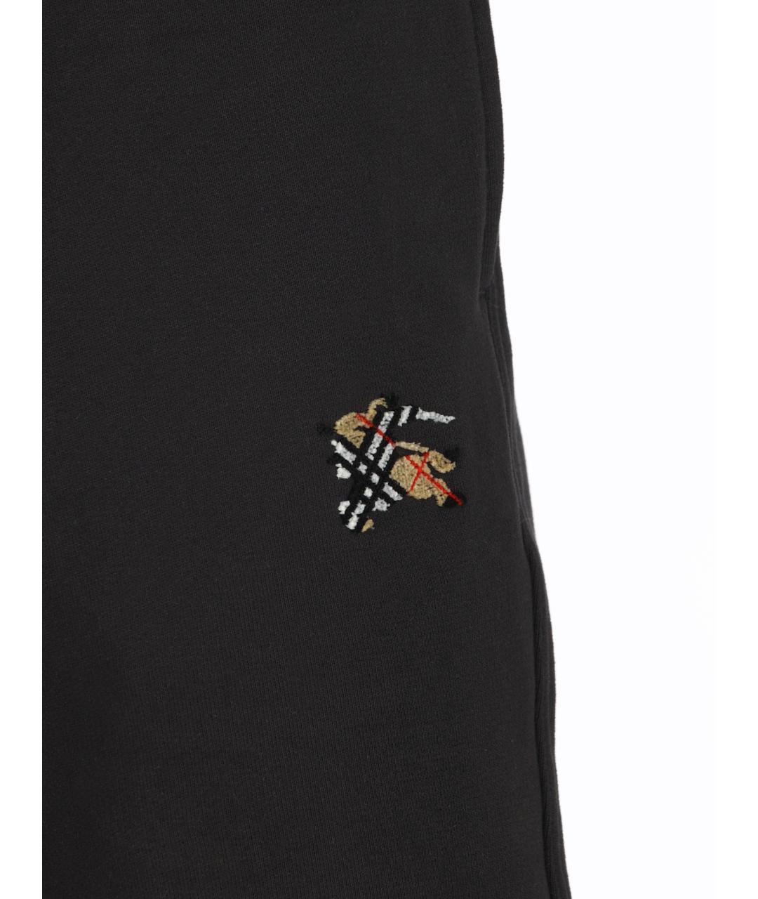 BURBERRY Черные хлопковые повседневные брюки, фото 3