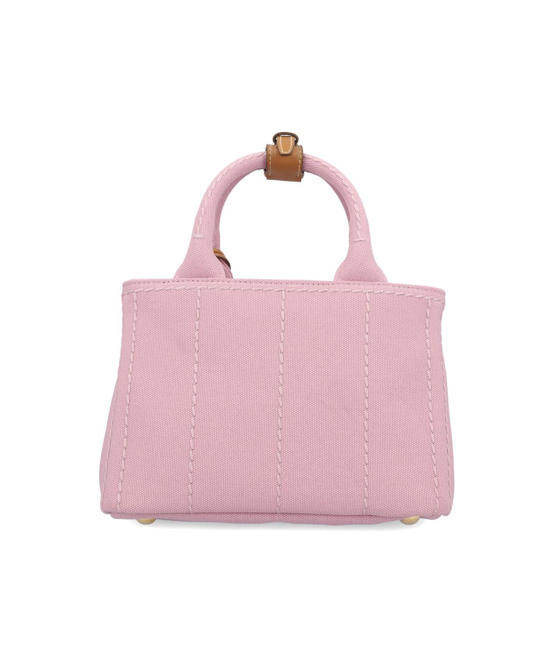PRADA Розовая сумка тоут из канвы, фото 2