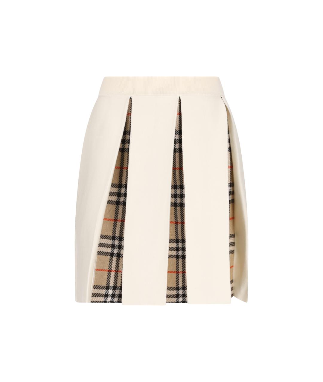 BURBERRY Мульти шерстяная юбка, фото 5