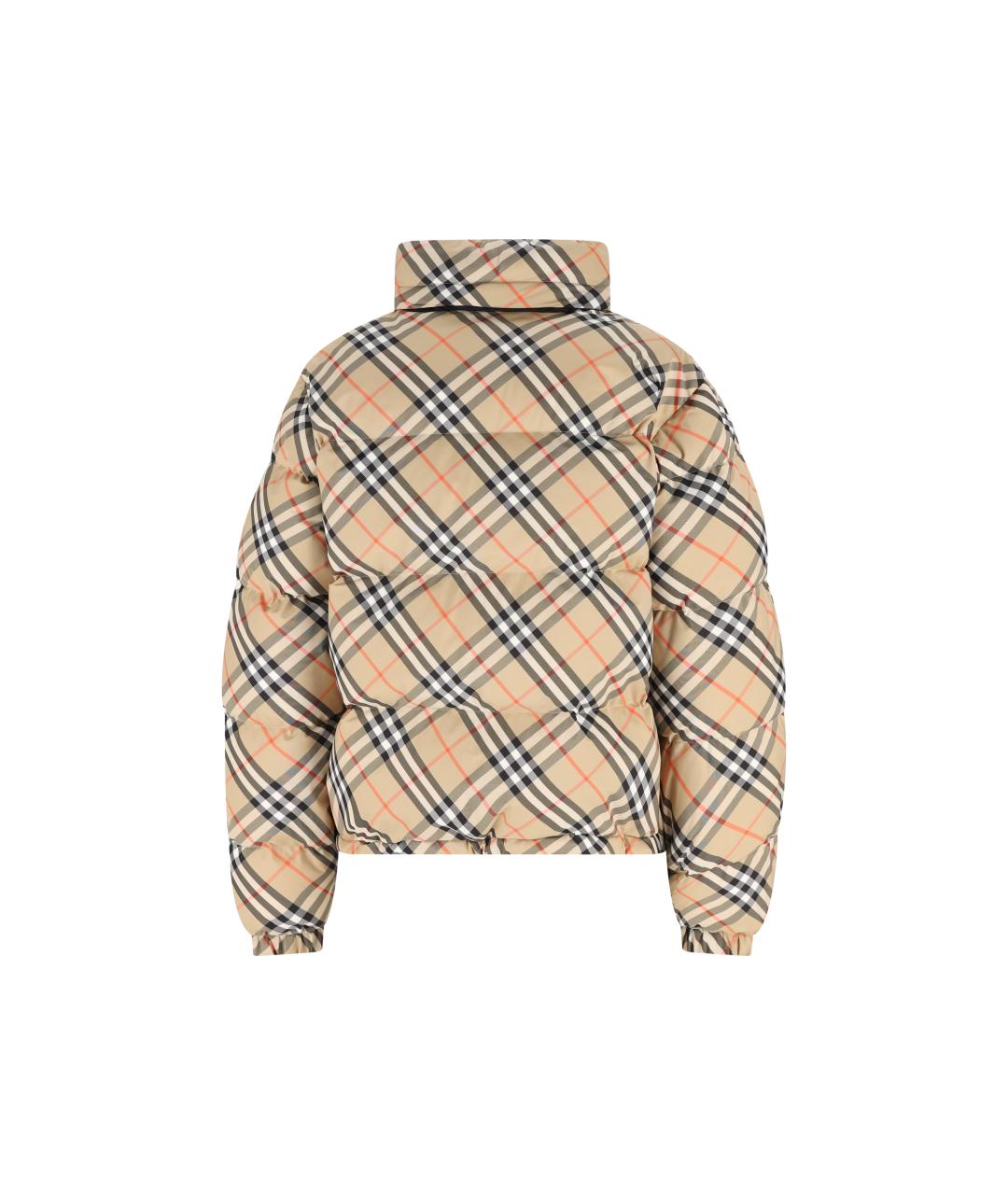BURBERRY Бежевый полиэстеровый пуховик, фото 2