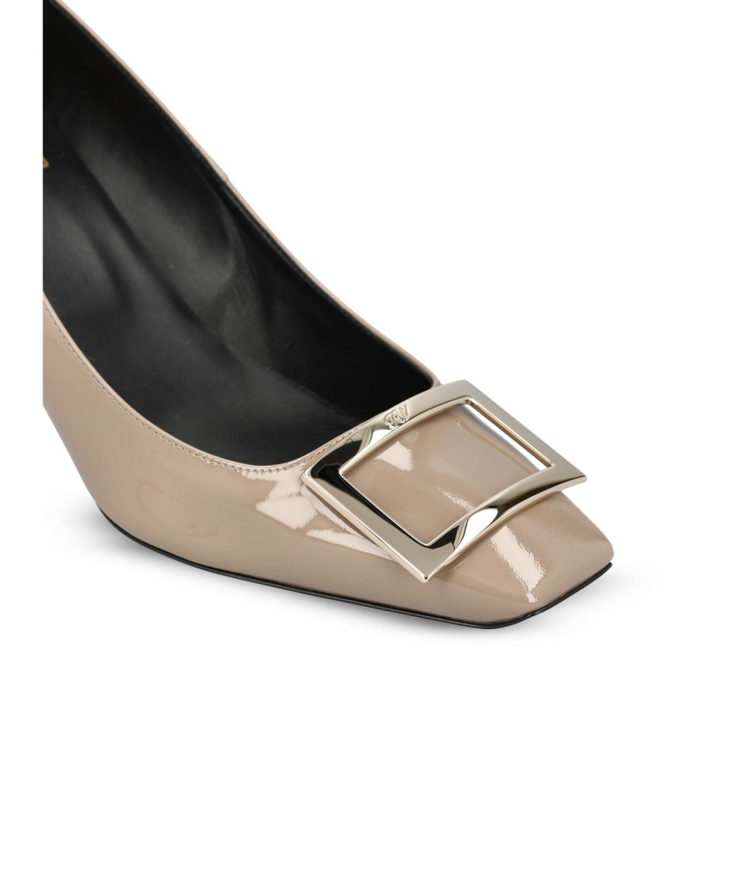 ROGER VIVIER Бежевые туфли из лакированной кожи, фото 4
