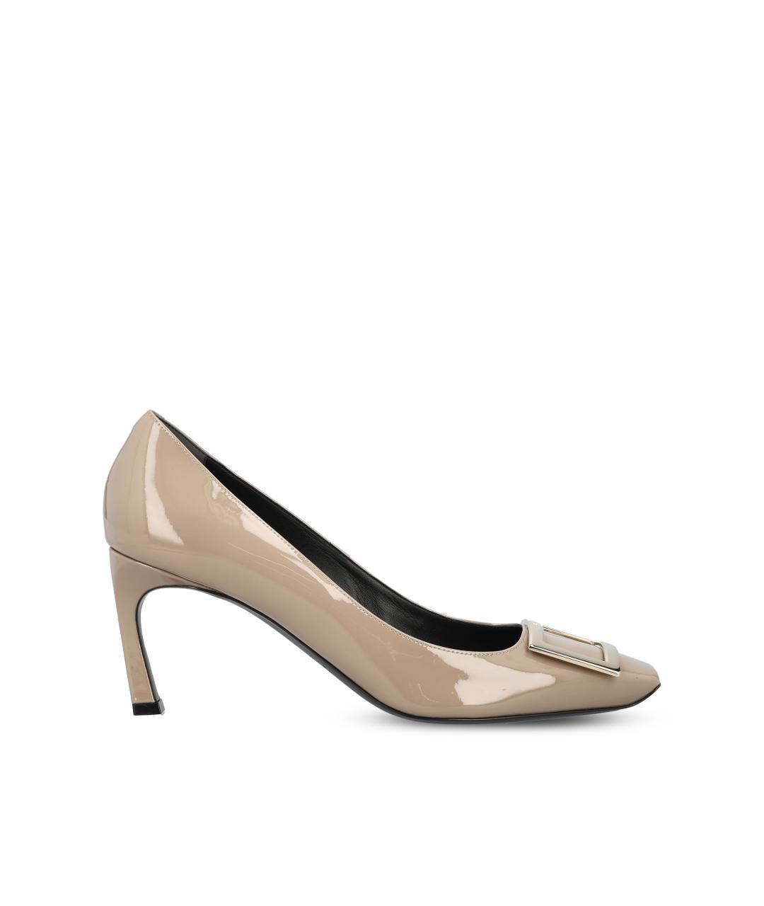 ROGER VIVIER Бежевые туфли из лакированной кожи, фото 5