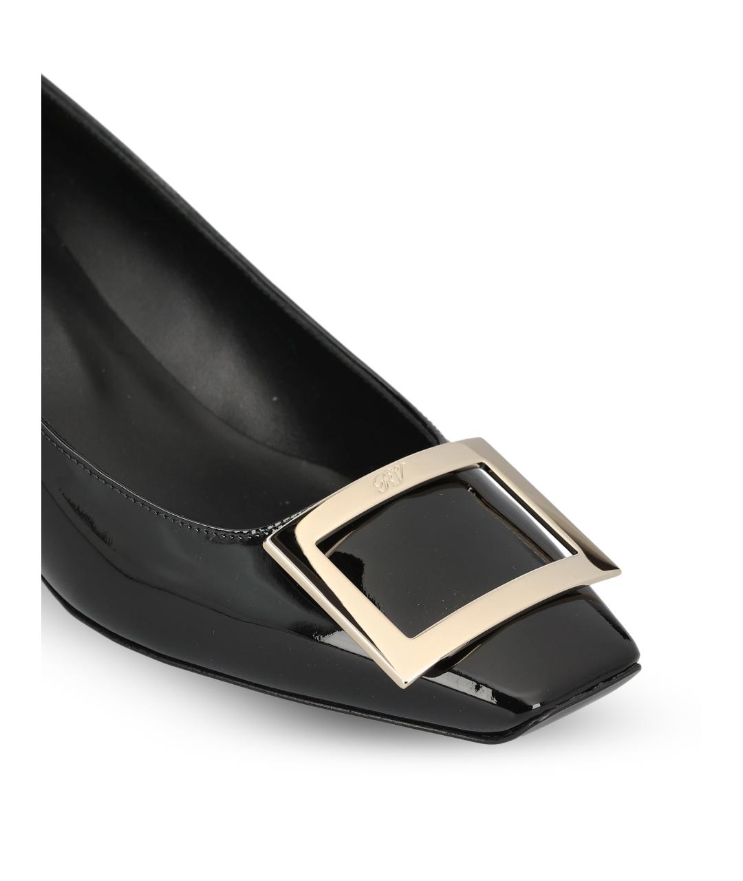 ROGER VIVIER Черные кожаные туфли, фото 4