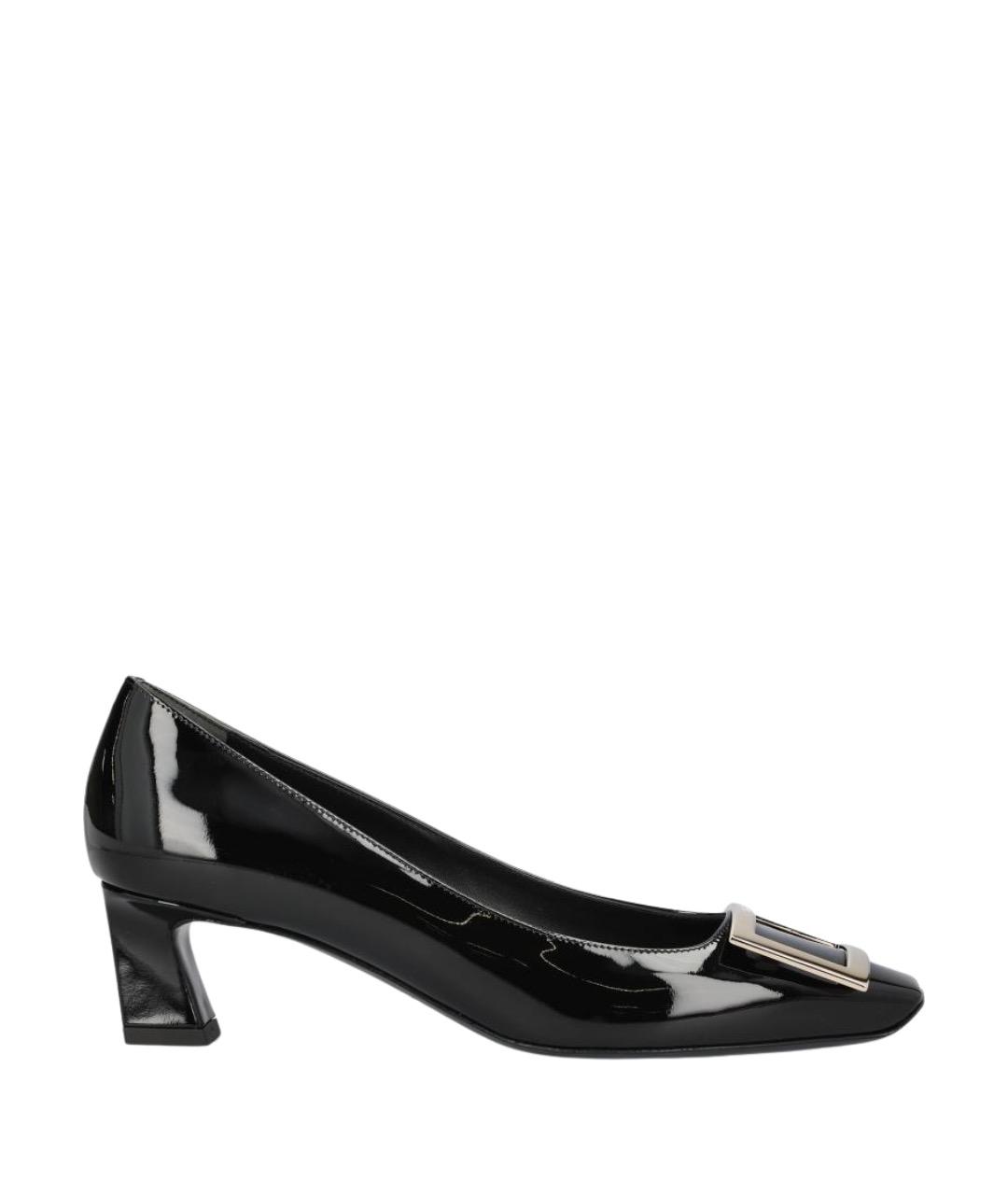 ROGER VIVIER Черные кожаные туфли, фото 1