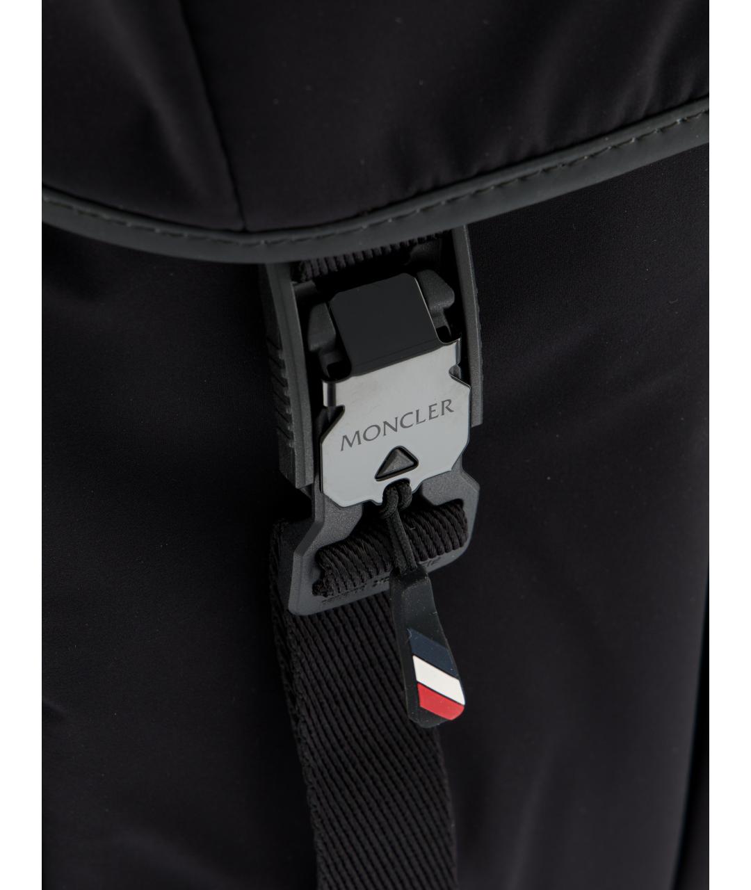 MONCLER GRENOBLE Черный синтетический рюкзак, фото 4