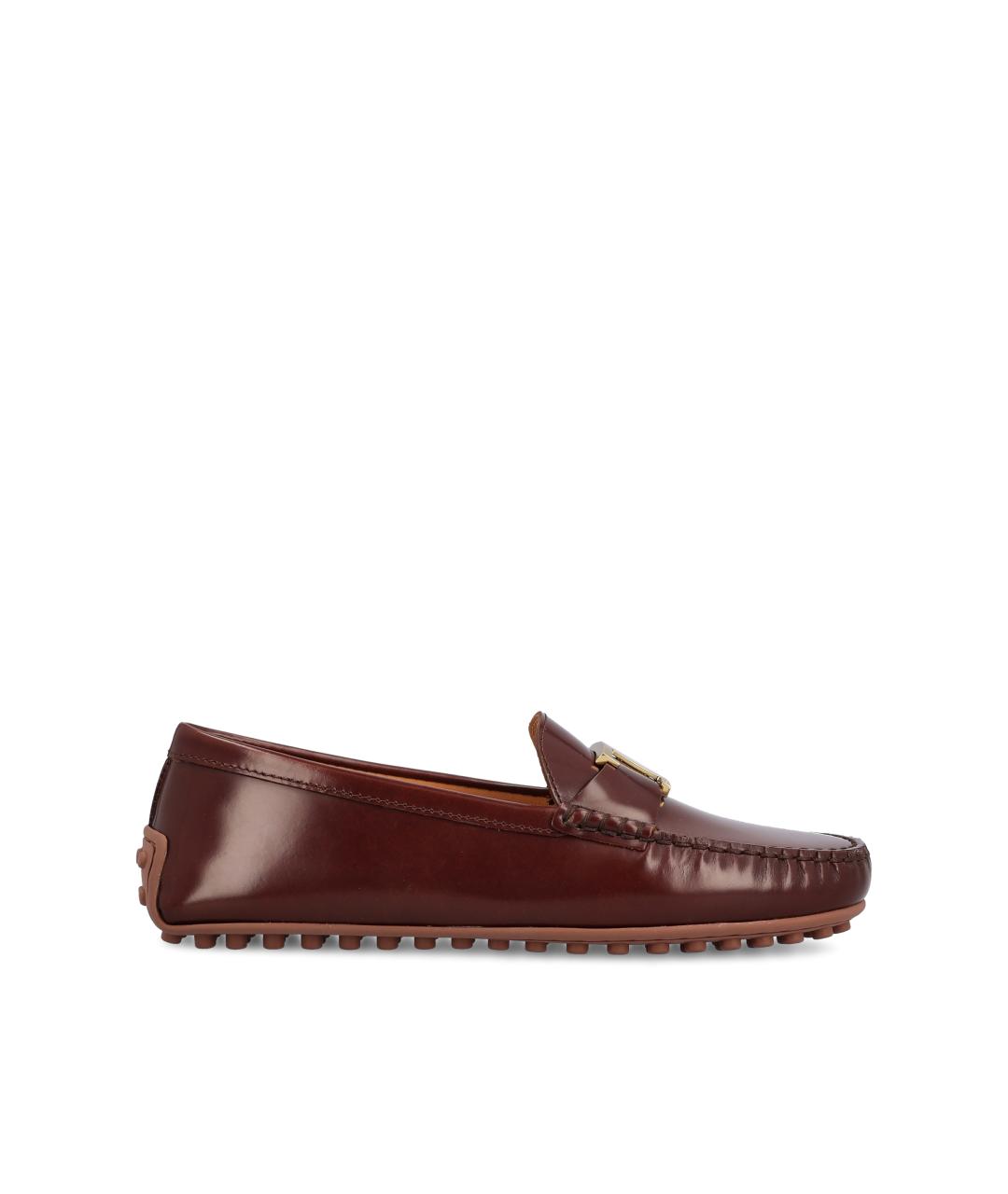TOD'S Коричневые кожаные лоферы, фото 5