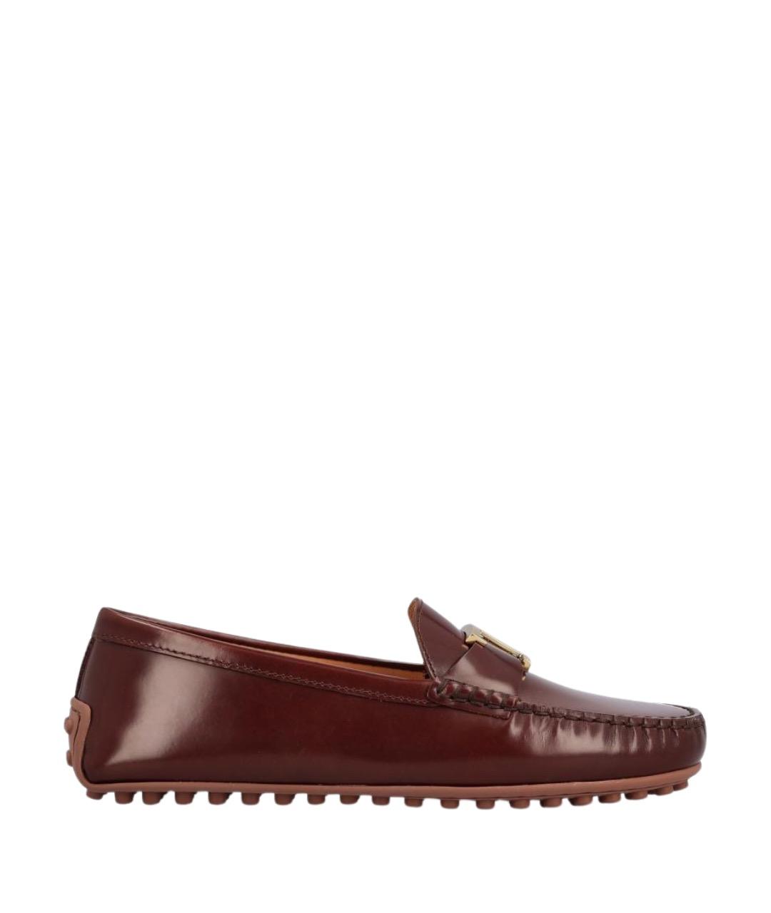 TOD'S Коричневые кожаные лоферы, фото 1
