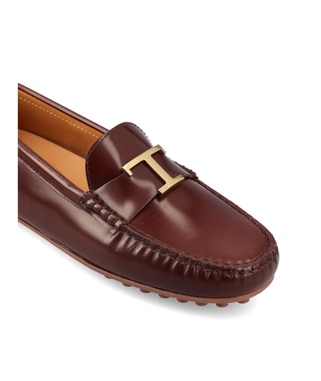 TOD'S Коричневые кожаные лоферы, фото 4