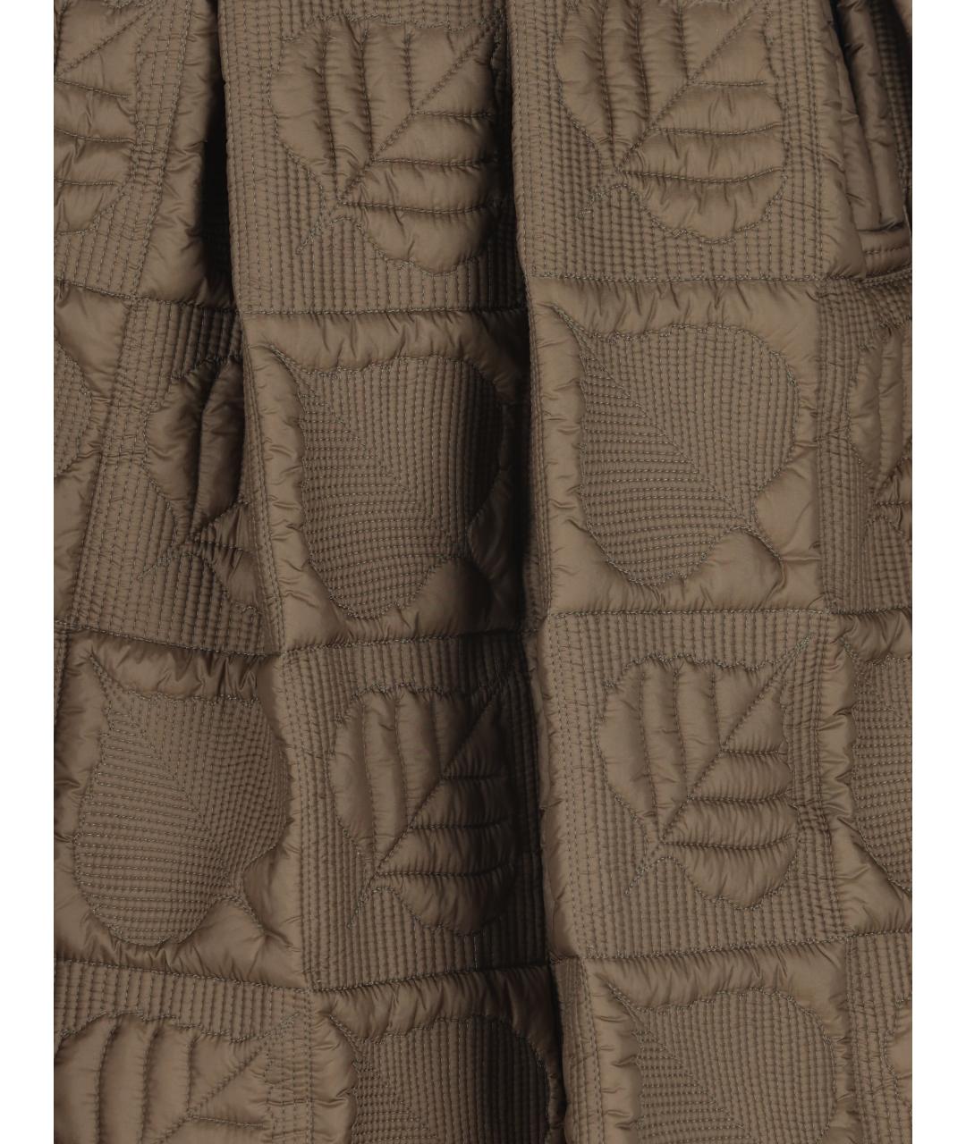 MONCLER GRENOBLE Коричневая полиамидовая юбка миди, фото 3