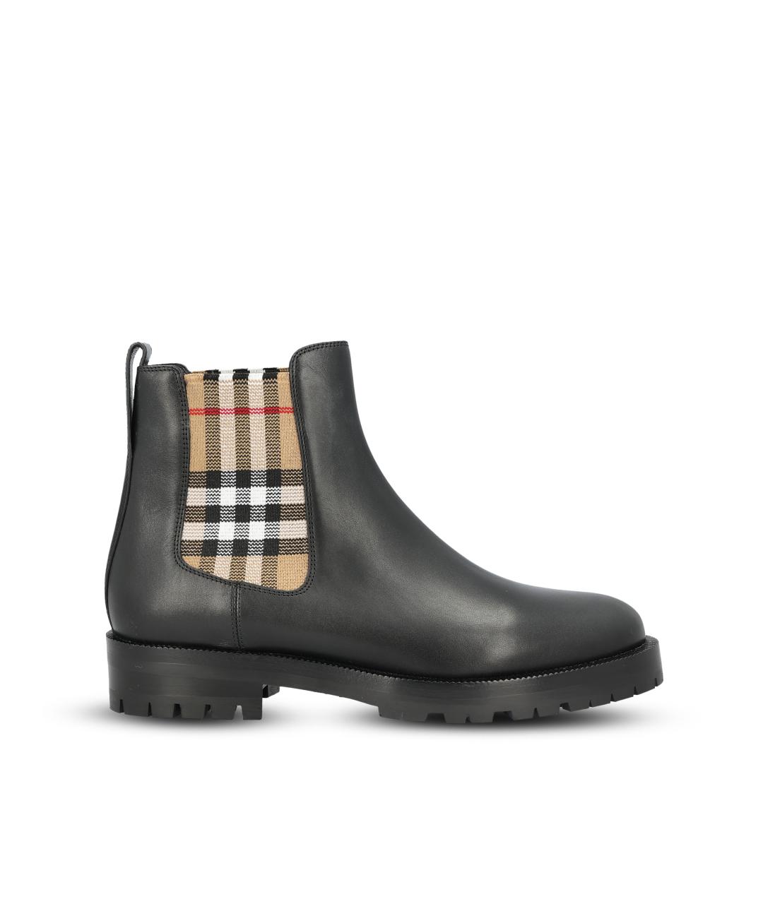 BURBERRY Черные кожаные ботинки, фото 5