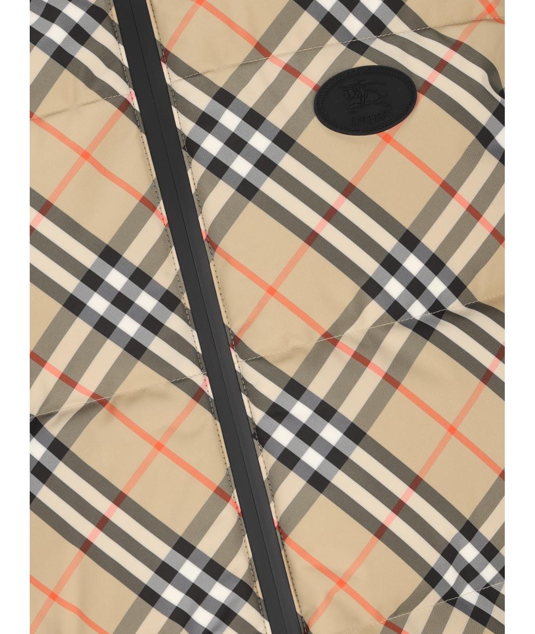 BURBERRY Бежевый полиэстеровый жилет, фото 3