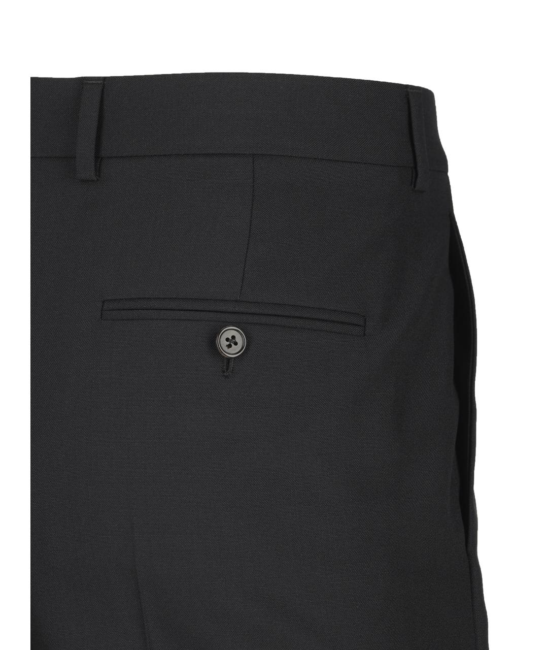 CELINE Черные шерстяные классические брюки, фото 4
