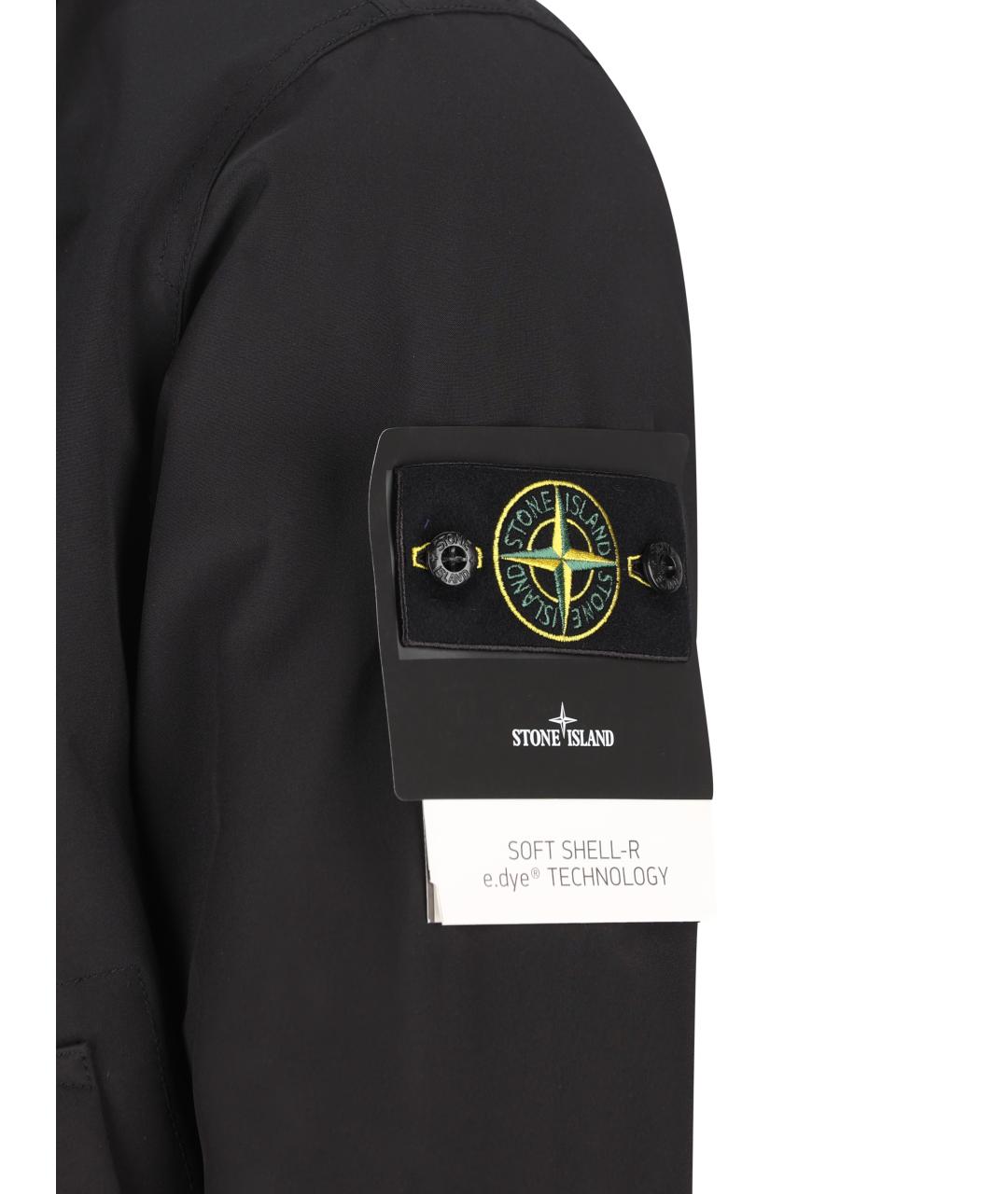 STONE ISLAND Черная полиэстеровая куртка, фото 4