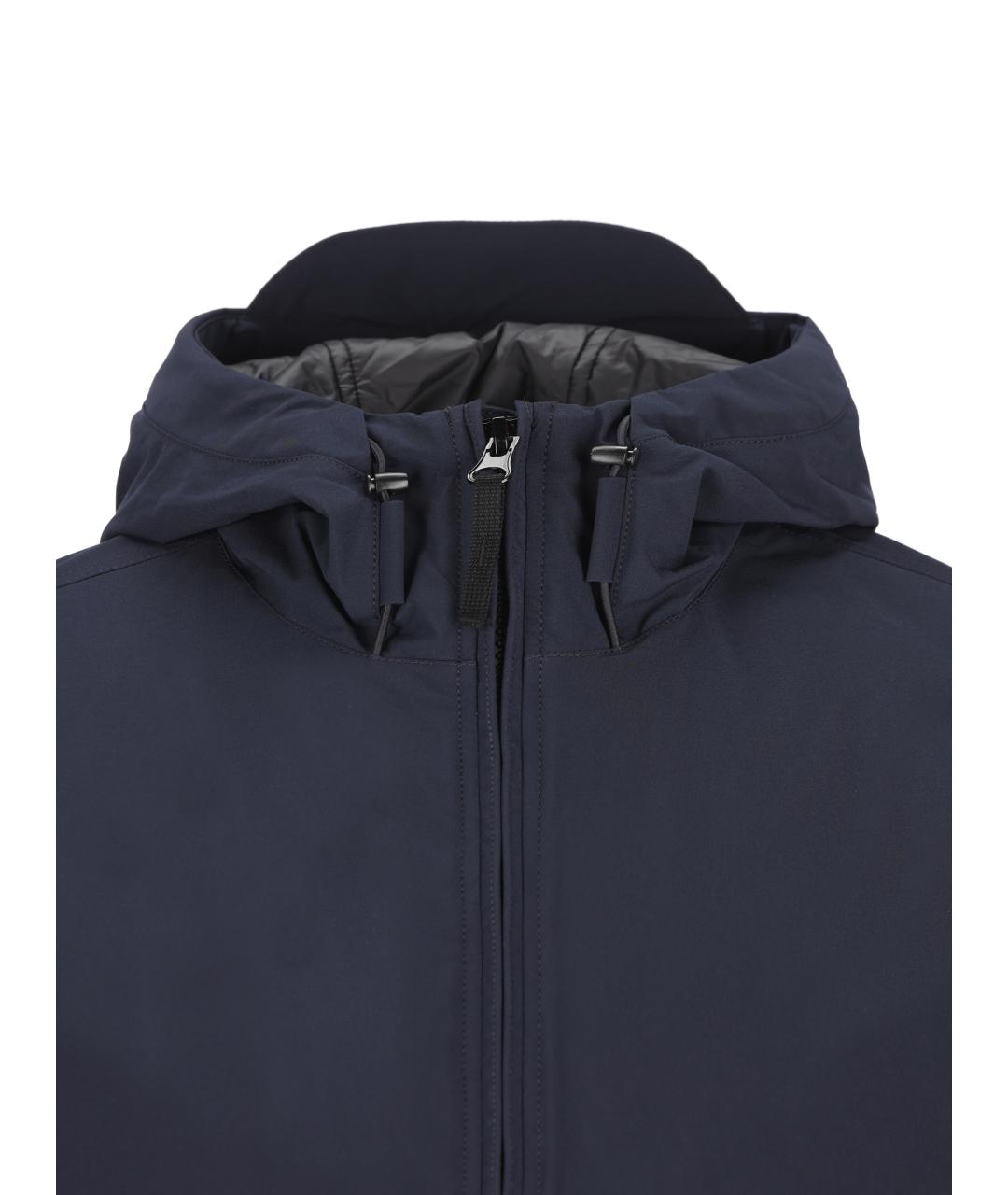 STONE ISLAND Темно-синяя полиэстеровая куртка, фото 3