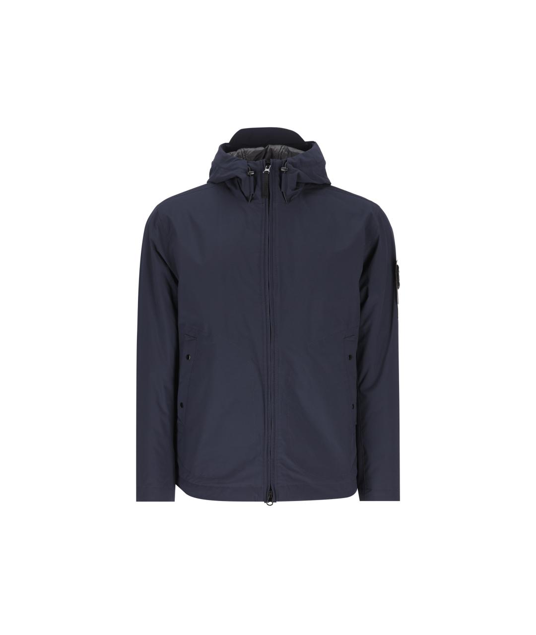 STONE ISLAND Темно-синяя полиэстеровая куртка, фото 5
