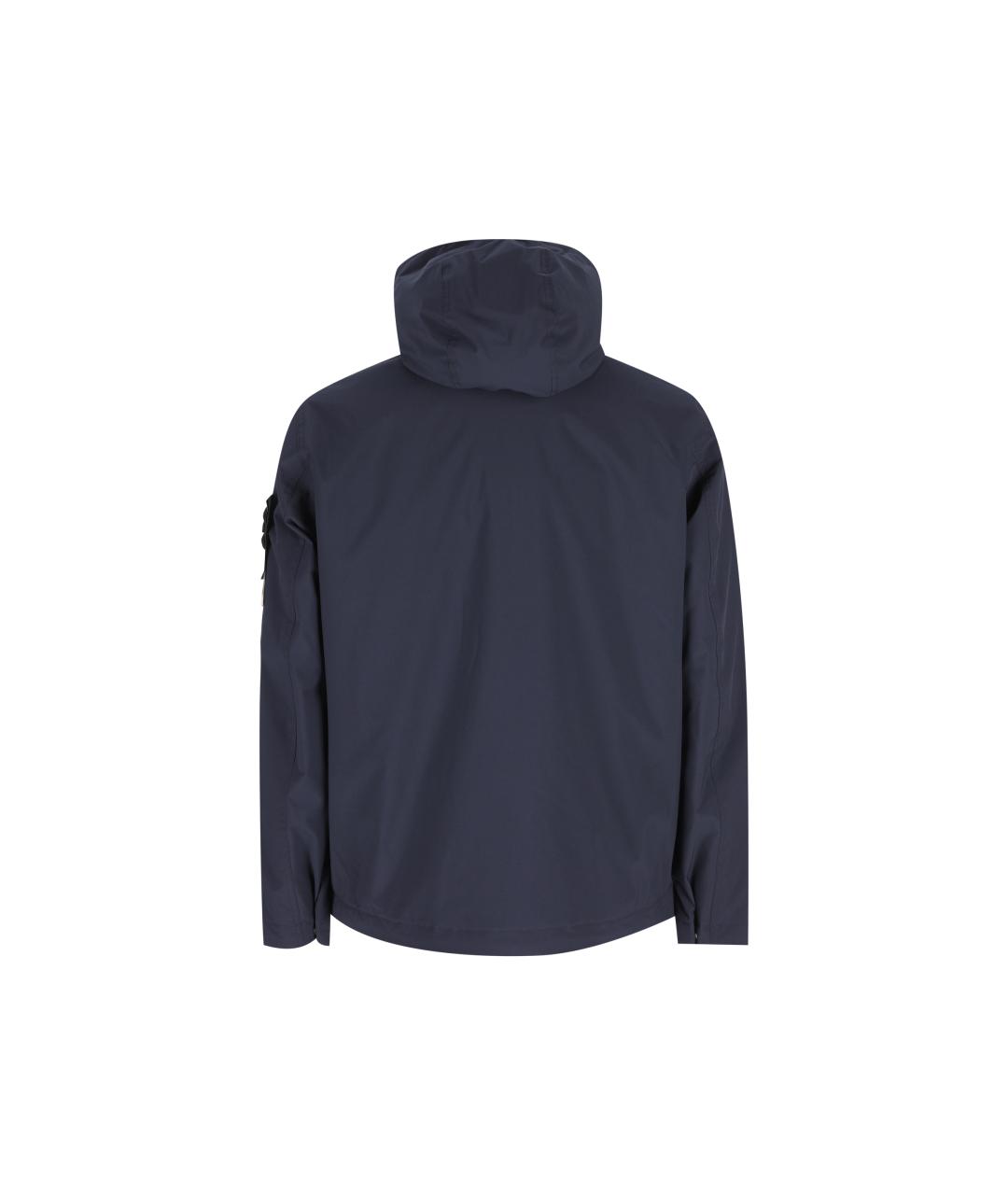 STONE ISLAND Темно-синяя полиэстеровая куртка, фото 2