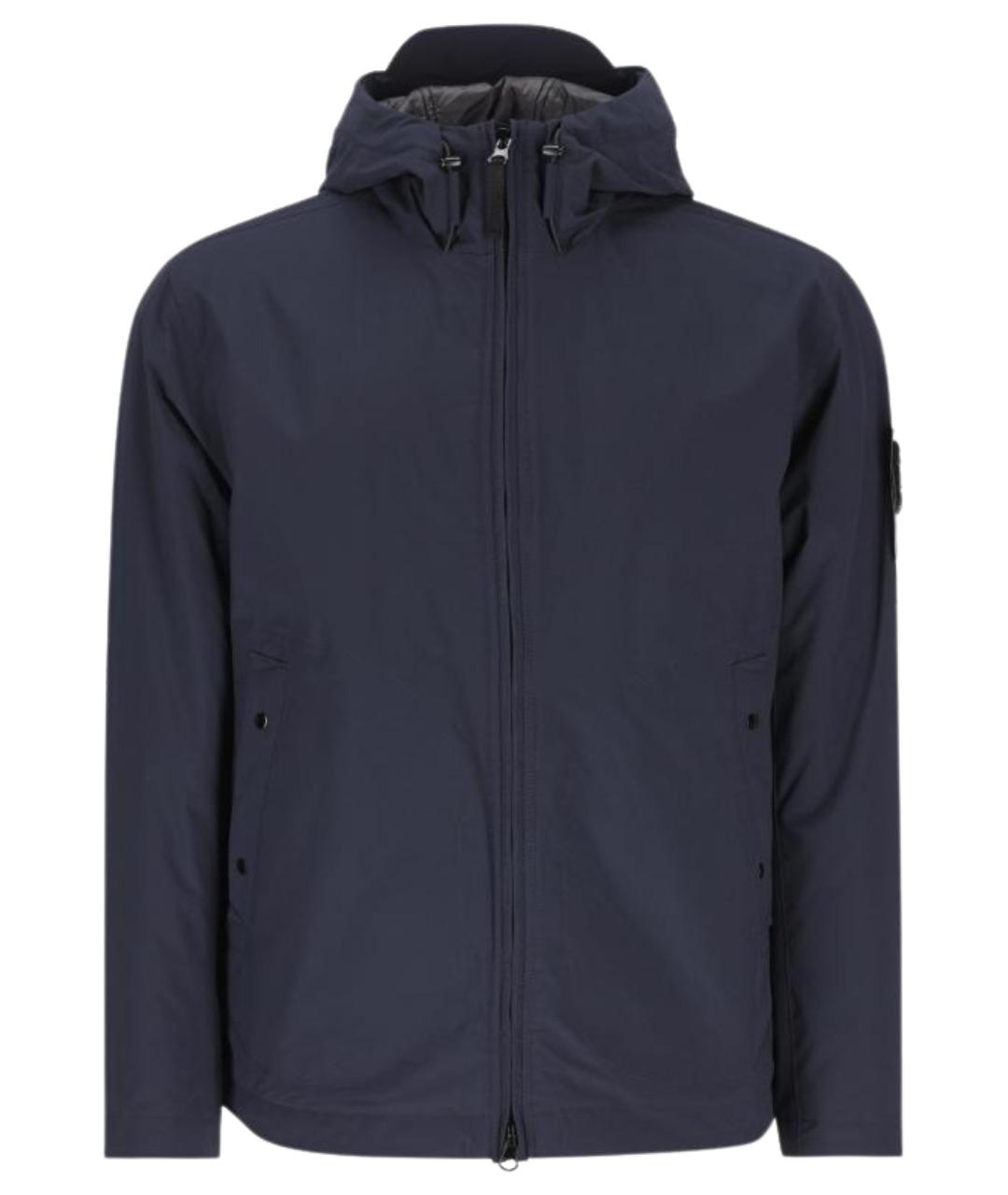 STONE ISLAND Темно-синяя полиэстеровая куртка, фото 1