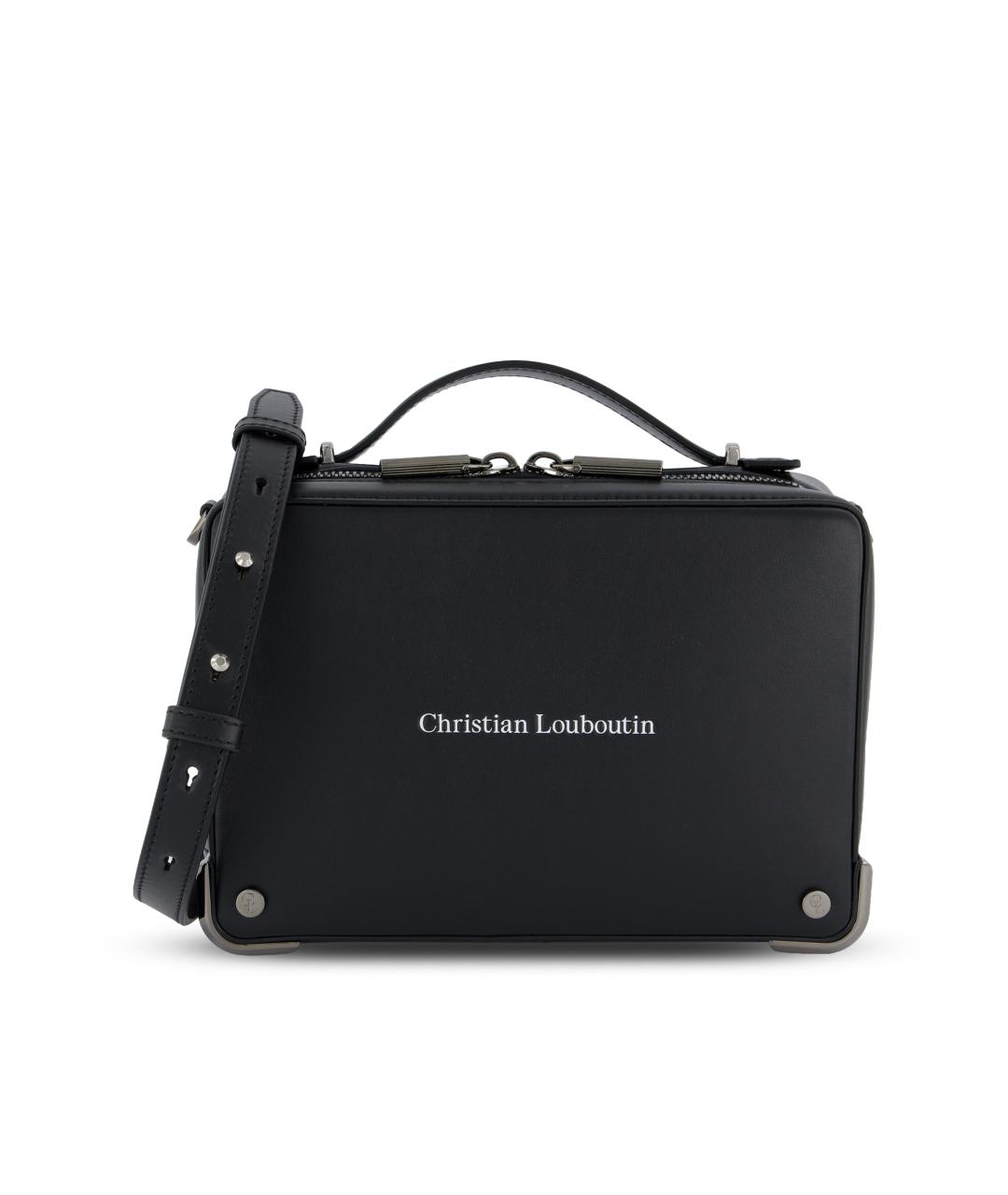 CHRISTIAN LOUBOUTIN Черная кожаная сумка на плечо, фото 1