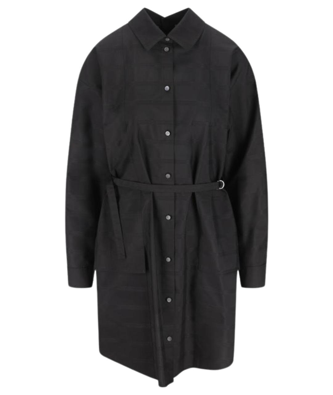 LOEWE Черное шелковое повседневное платье, фото 1