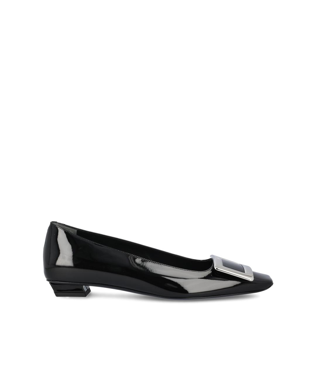 ROGER VIVIER Черные кожаные балетки, фото 5