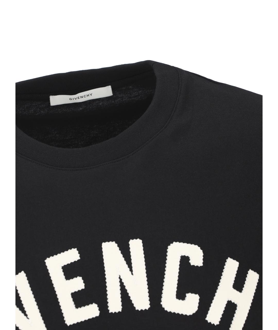 GIVENCHY Черная хлопковая футболка, фото 4