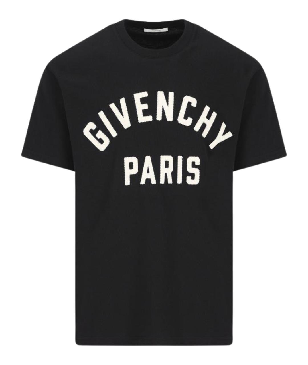 GIVENCHY Черная хлопковая футболка, фото 1