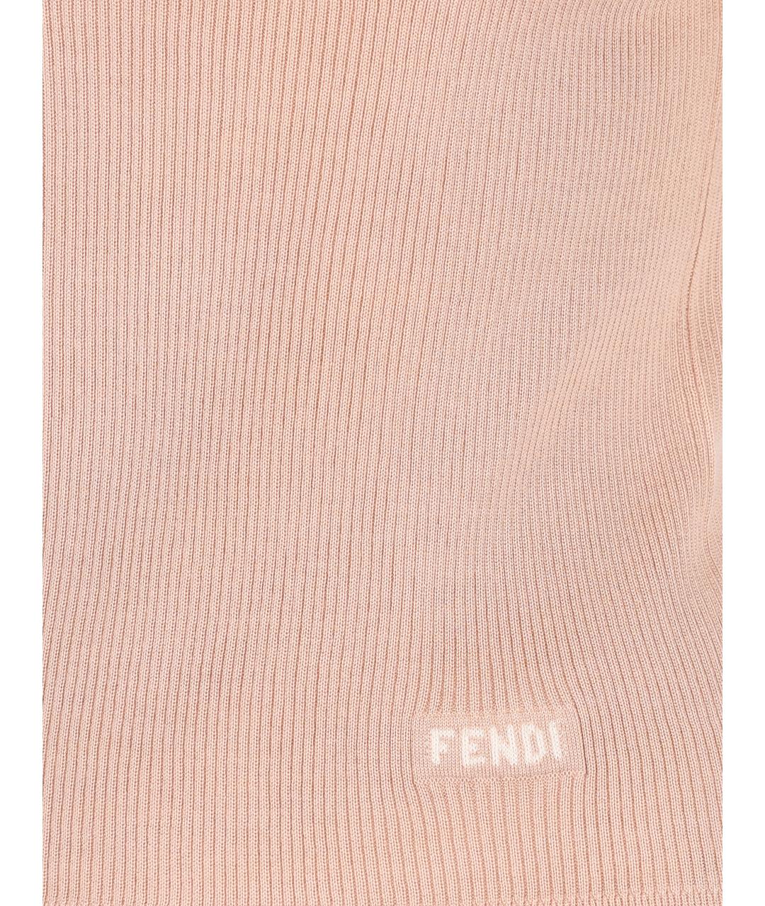 FENDI Розовый шерстяной джемпер / свитер, фото 4