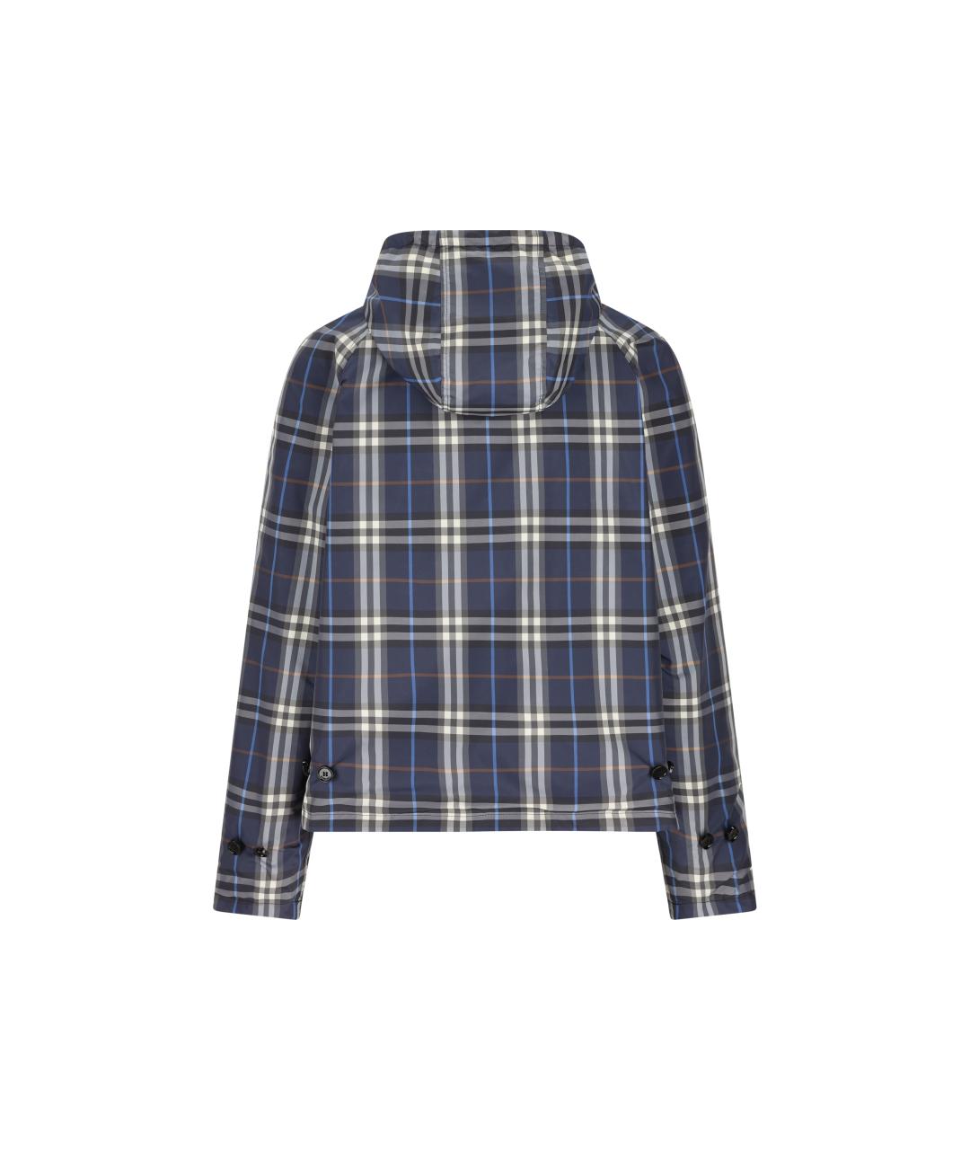 BURBERRY Синяя хлопковая куртка, фото 5