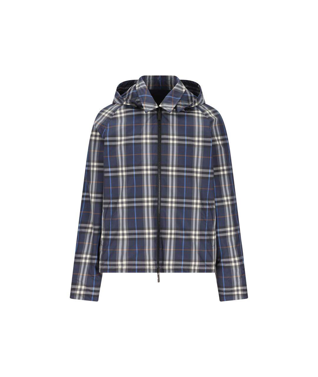 BURBERRY Синяя хлопковая куртка, фото 4