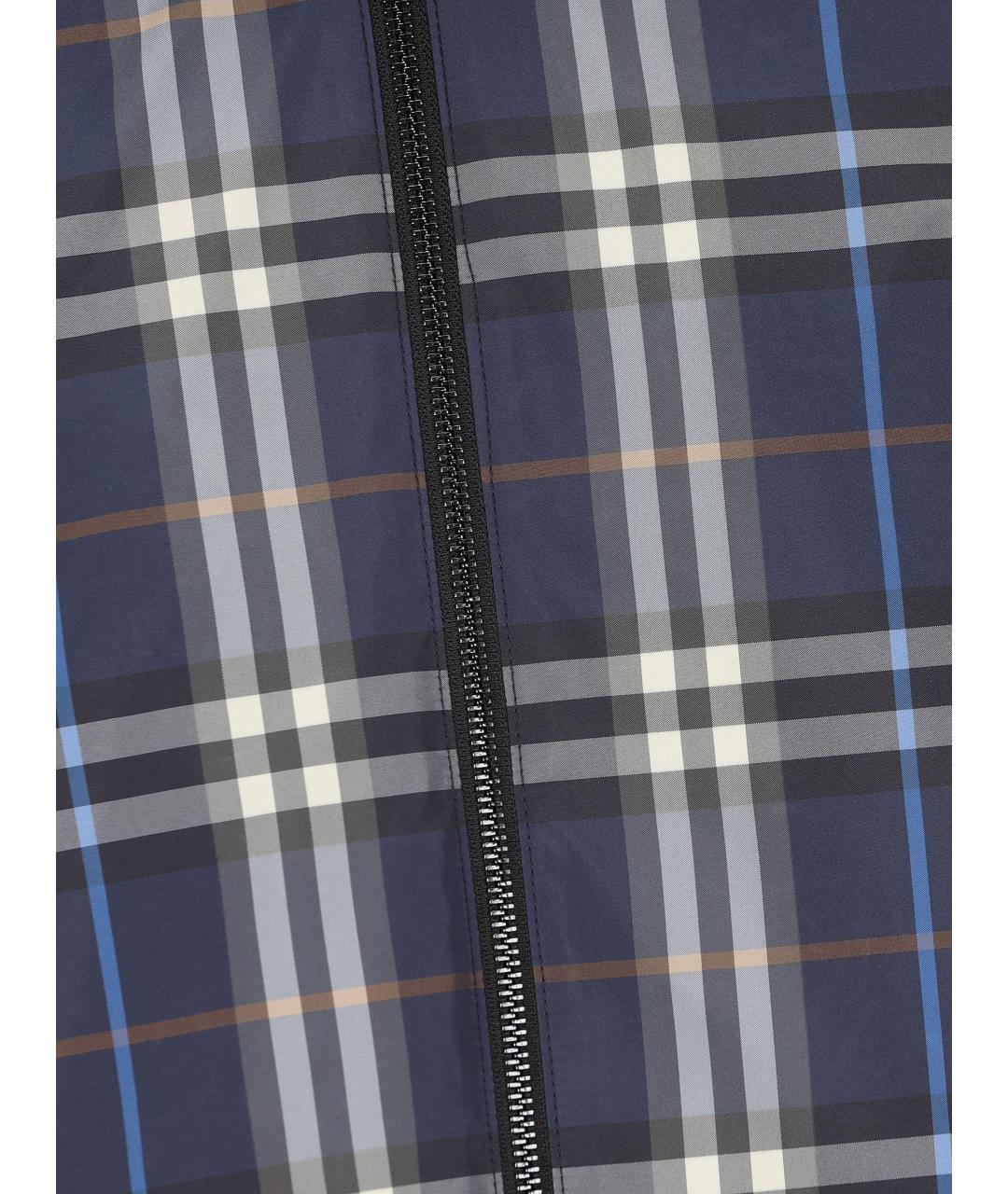 BURBERRY Синяя хлопковая куртка, фото 6