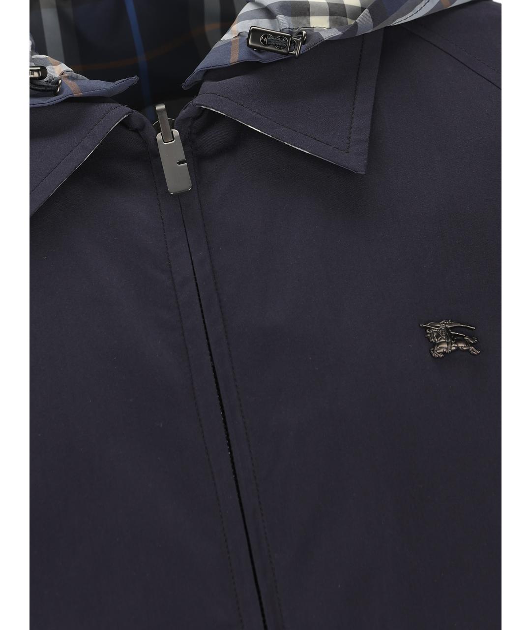 BURBERRY Синяя хлопковая куртка, фото 3