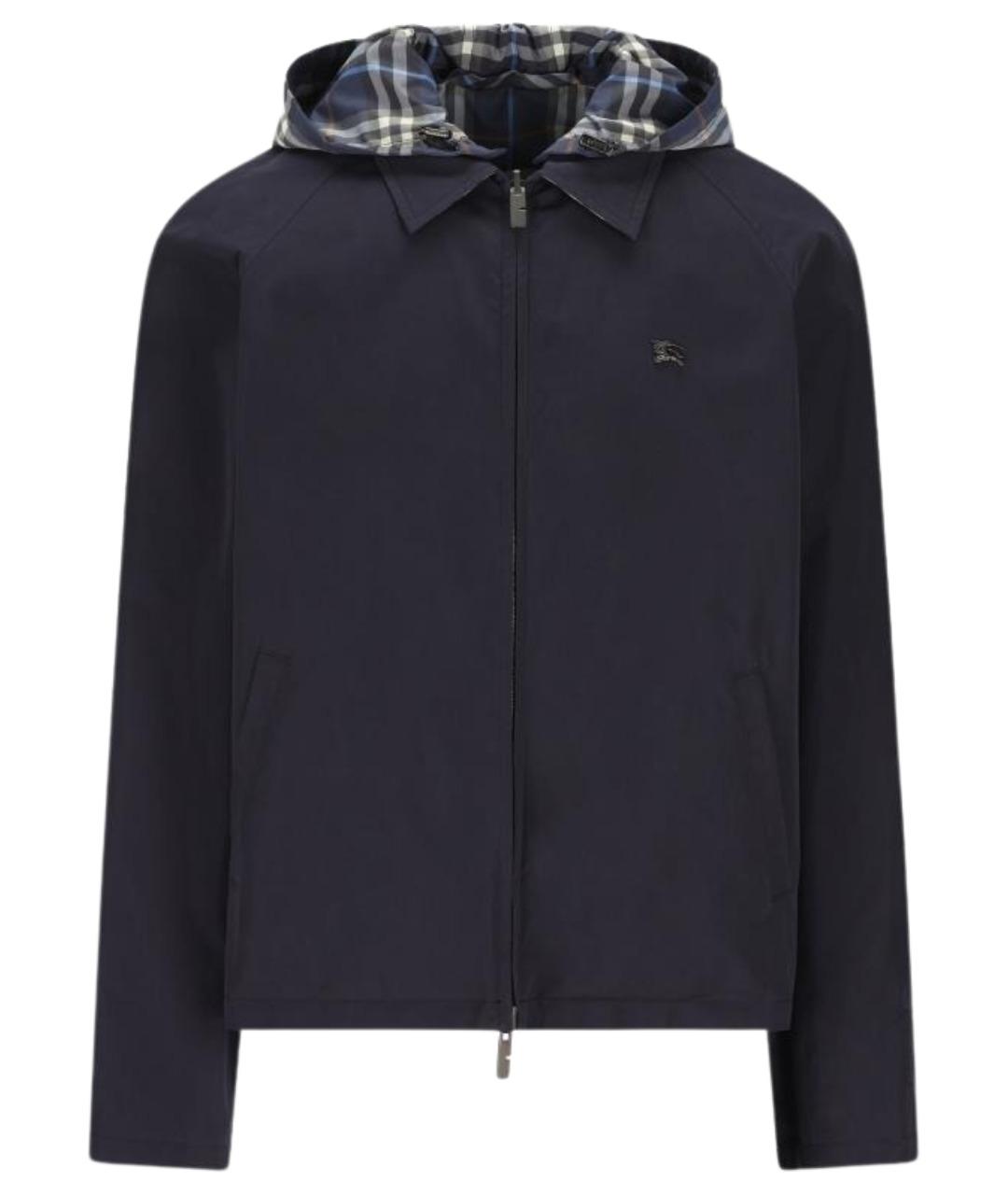 BURBERRY Синяя хлопковая куртка, фото 1