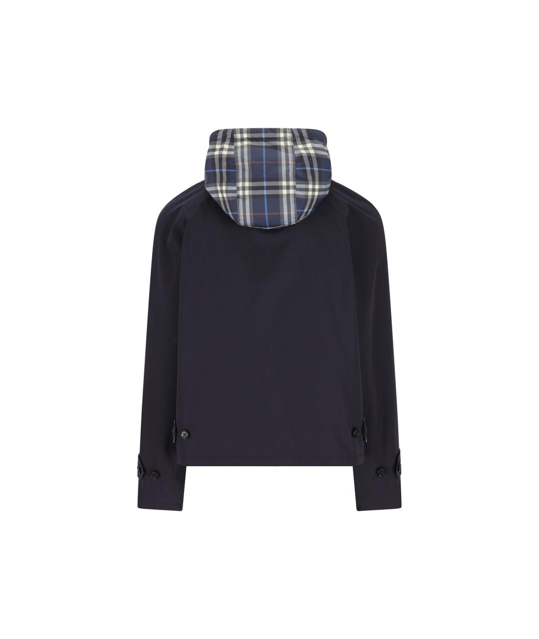 BURBERRY Синяя хлопковая куртка, фото 2