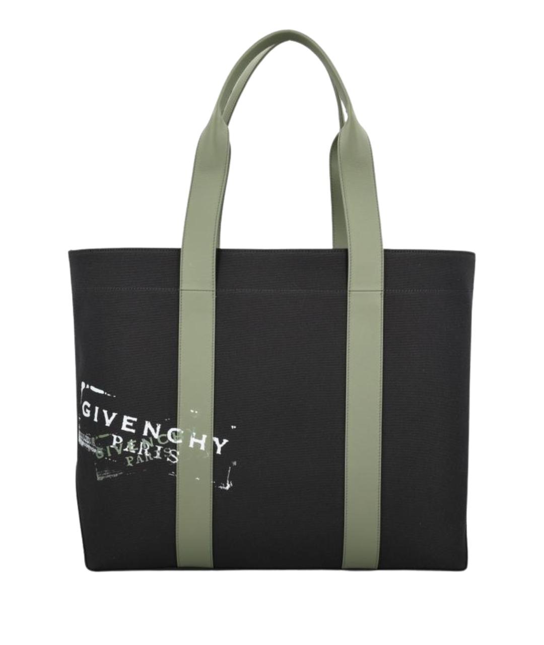 GIVENCHY Черная хлопковая сумка тоут, фото 1