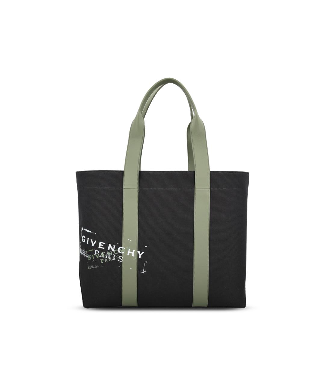GIVENCHY Черная хлопковая сумка тоут, фото 5