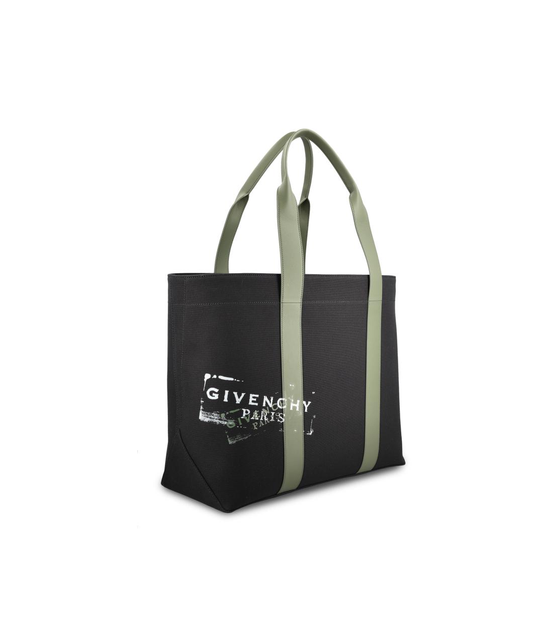 GIVENCHY Черная хлопковая сумка тоут, фото 3