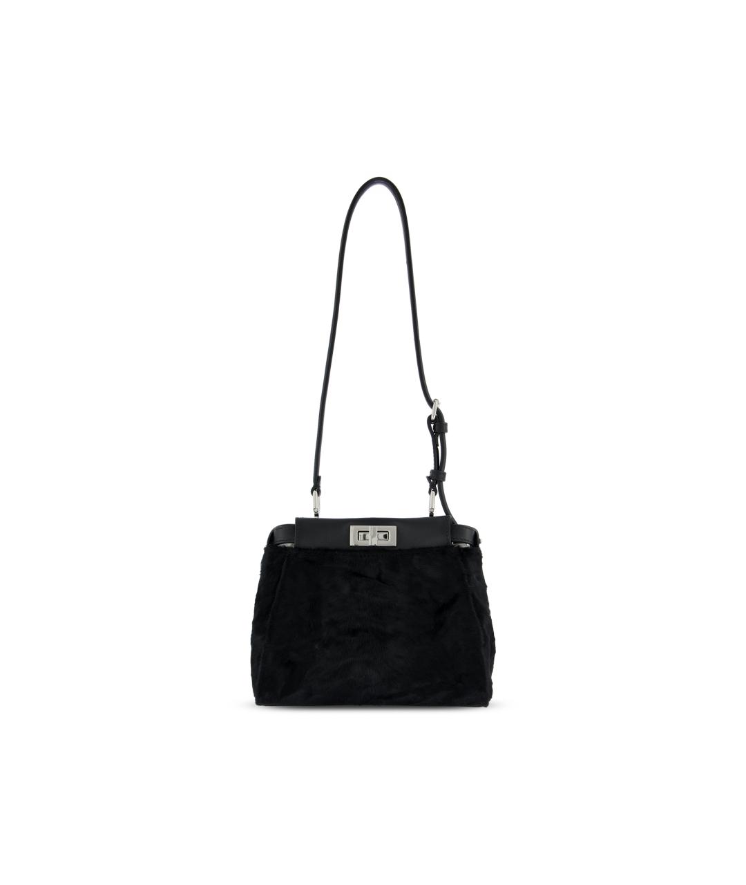 FENDI Черная кожаная сумка тоут, фото 2