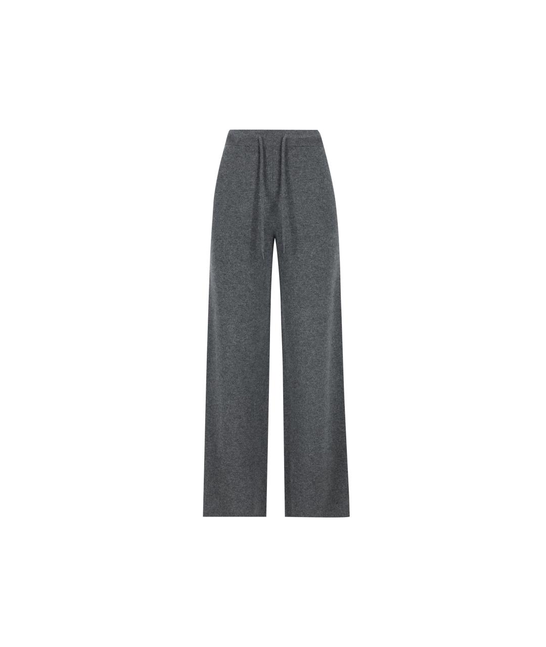 MAX MARA Серые кашемировые брюки широкие, фото 5